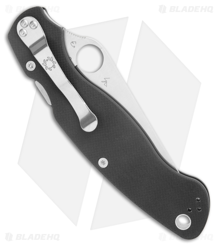 Spyderco Military 2 Compression Lock Knife Black G-10 (4" Satin Serr S30V)
