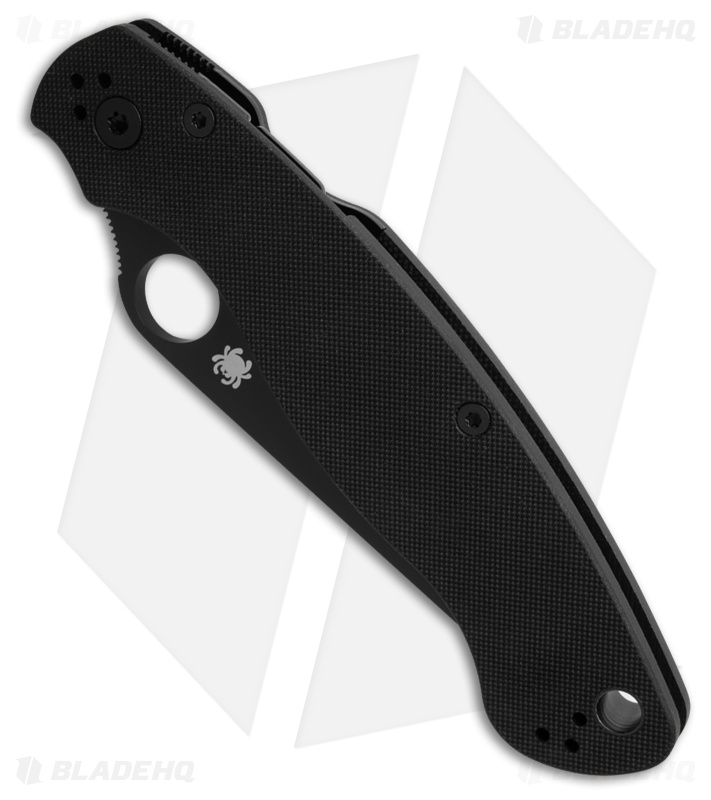 Spyderco Military 2 Compression Lock Knife Black G-10 (4" Black Full Serr S30V)