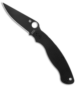 Spyderco Military 2 Compression Lock Knife Black G-10 (4&quot; Black S30V) | 196099