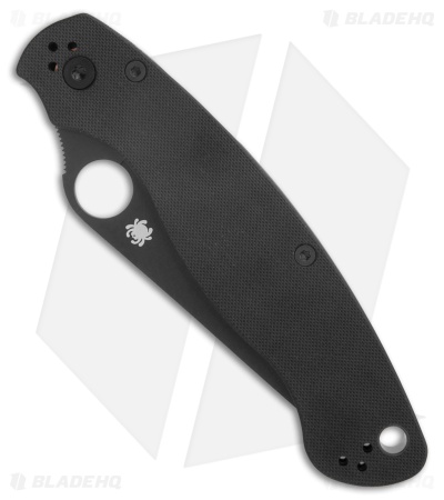 Spyderco Military 2 Compression Lock Knife Black G-10 (4" Black Serr S30V)