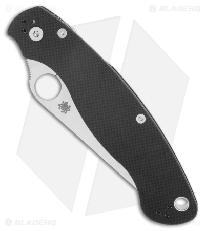 Spyderco Military 2 Compression Lock Knife Black G-10 (4" Satin Full Serr S30V)