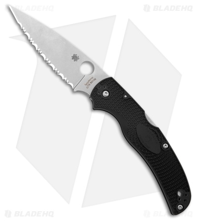 Spyderco Native Chief Lightweight Black FRN (4.08" Satin Full Serr) C244SBK