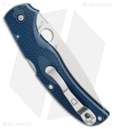 Spyderco Native Chief Lightweight Lockback Knife Dark Blue FRN (4" Satin 110V)