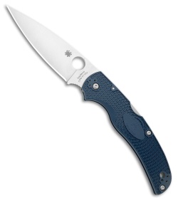 Spyderco Native Chief Lightweight Lockback Knife Dark Blue FRN (4" Satin 110V)
