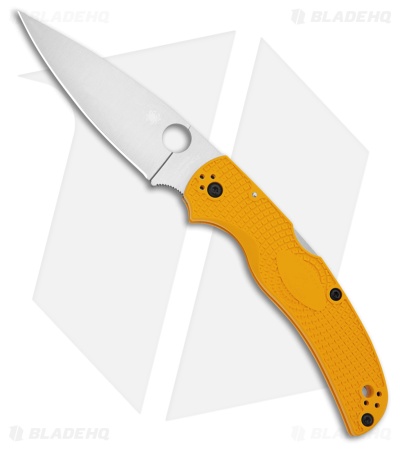 Spyderco Native Chief Lightweight Salt MagnaCut Knife Yellow FRN (4" Satin)