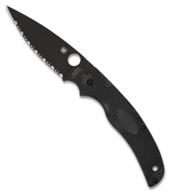 Spyderco Native Chief Lightweight Black FRN (4.08" Black Full Serr) C244SBBK