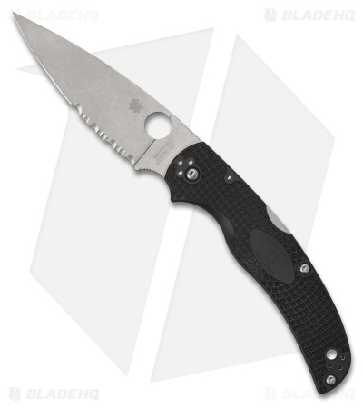 Spyderco Native Chief Lightweight Knife Black FRN (4.08" Satin Serr) C244PSBK