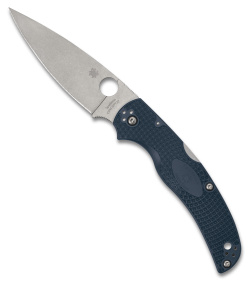 Spyderco Native Chief Lockback Knife Blue FRN (4.08" Satin SPY 27) C244PCBL