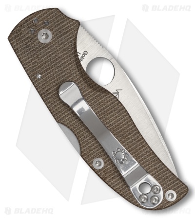 Spyderco Native 5 Lockback Knife Canvas Micarta (3" Satin CRU-WEAR)