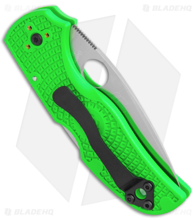 Spyderco Native 5 Salt Lockback Knife Green FRN (3" Satin LC200N) C41PGR5