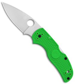 Spyderco Native 5 Salt Lockback Knife Green FRN (3" Satin LC200N) C41PGR5