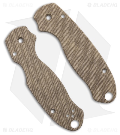Ripp's Garage Tech Spyderco Paramilitary 3 Canvas Micarta Scales - Brown