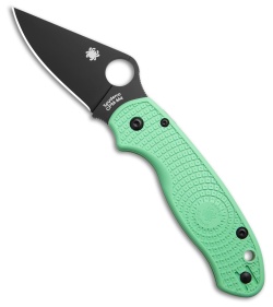 Spyderco M4 Para 3 Lightweight Compression Lock Knife Mint Green FRN (3&quot; Black) | 210508