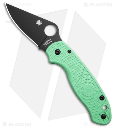 Spyderco Para 3 Mint Green FRN Black Compression Lock Knife