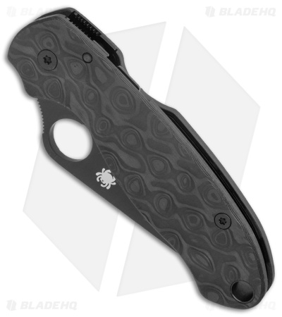 Flytanium Raindrop Carbon Fiber Scales + Spyderco Para 3 Knife (3" Black)
