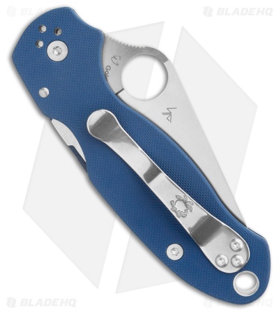Spyderco Para 3 Knife Cobalt Blue G-10 (3" Satin CPM SPY27) C223GPCBL