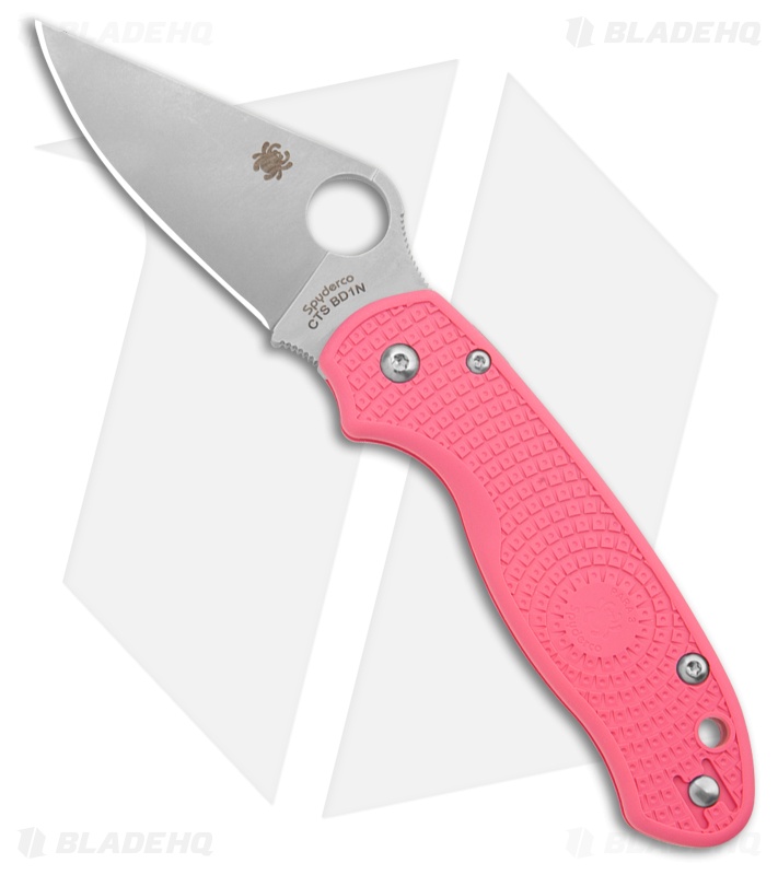 Spyderco Para 3 Lightweight Satin BD1N Pink FRN - Blade HQ