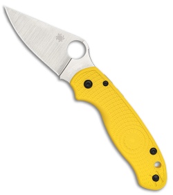 Spyderco Para 3 Salt MagnaCut Lightweight Compression Lock Yellow FRN (3" Satin)