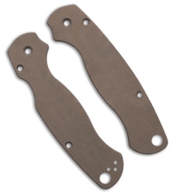 Ripp's Garage Tech Spyderco Paramilitary 2 Canvas Micarta Scales - Green