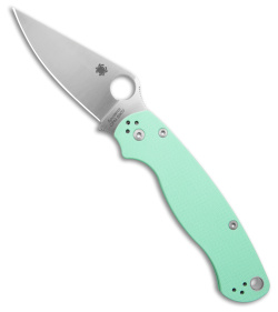 Spyderco Paramilitary 2 Compression Lock Knife Teal G-10 (3.4" Satin S90V) 