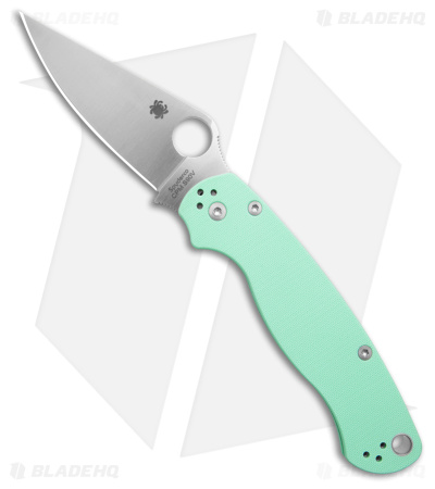 Spyderco Paramilitary 2 Compression Lock Knife Teal G-10 (3.4" Satin S90V) 