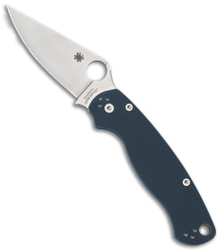 Spyderco Paramilitary 2 Knife Cobalt Blue G-10 (3.45" Satin CPM  SPY27)