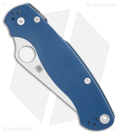 Spyderco Paramilitary 2 Compression Lock Knife Cobalt Blue G-10 (3.45" Satin)