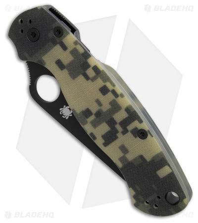 Spyderco Paramilitary 2 Knife Digi Camo (3.4" Black S45VN) C81GPCMOBK2