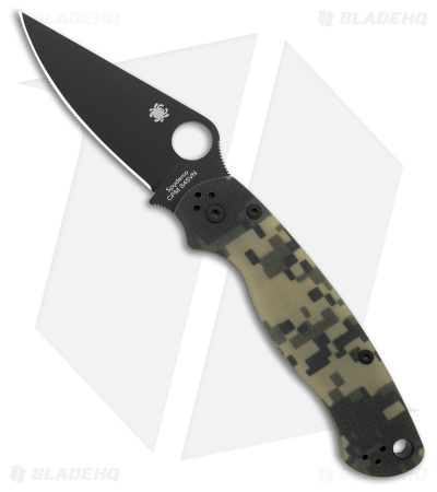 Spyderco Paramilitary 2 Knife Digi Camo (3.4" Black S45VN) C81GPCMOBK2