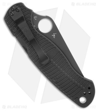 Spyderco Paramilitary 2 MagnaCut Salt Knife Black G-10 (3.45" Black DLC)