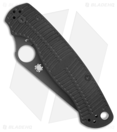 Spyderco Paramilitary 2 MagnaCut Salt Knife Black G-10 (3.45" Black DLC)