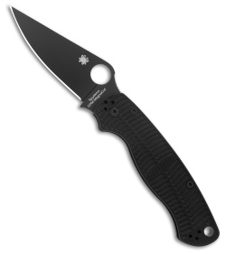 Spyderco Paramilitary 2 MagnaCut Salt Knife Black G-10 (3.45&quot; Black DLC) | 203403