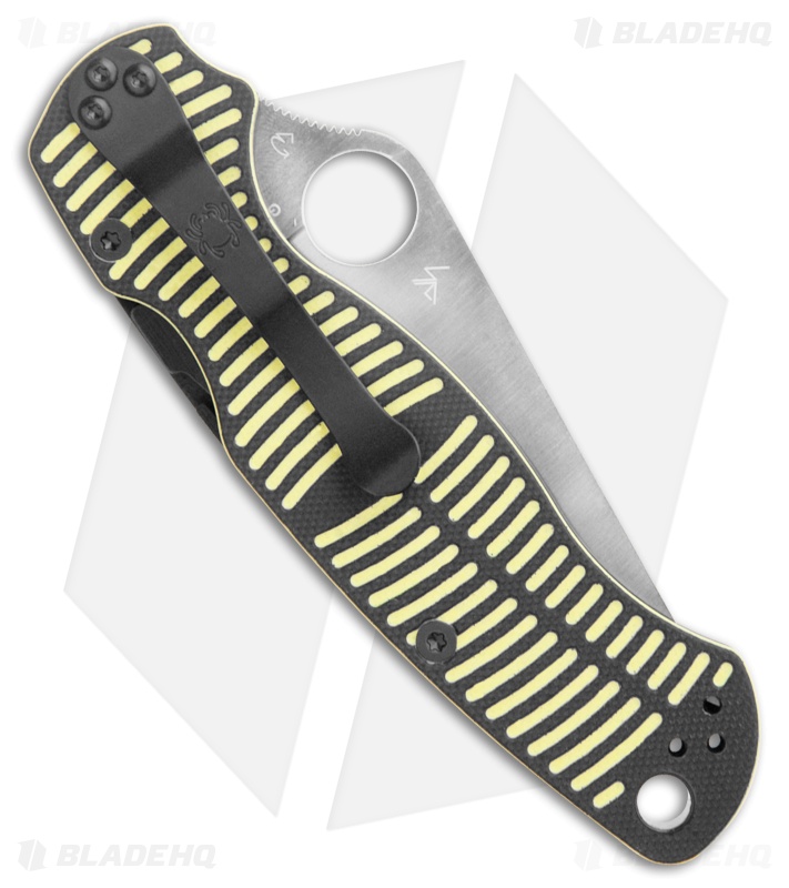 Spyderco Paramilitary 2 MagnaCut Salt Knife Yellow/Black G-10 (3.45" Satin)