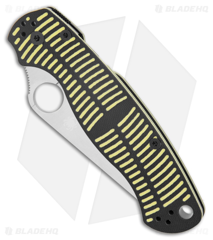 Spyderco Paramilitary 2 MagnaCut Salt Knife Yellow/Black G-10 (3.45" Satin)