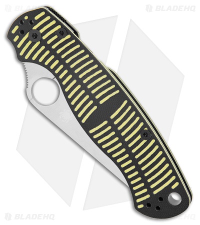 Spyderco Paramilitary 2 MagnaCut Salt Knife Yellow/Black G-10 (3.45" Satin)