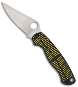 Spyderco Paramilitary 2 MagnaCut Salt Knife Yellow/Black G-10 (3.45" Satin)