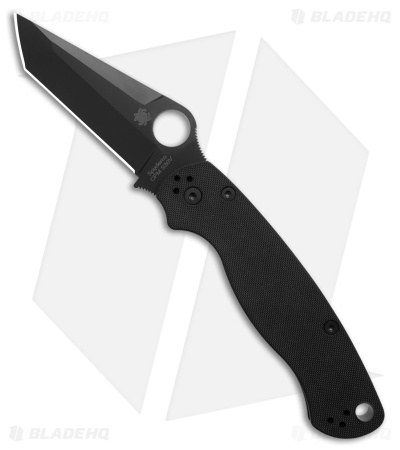 Spyderco Paramilitary 2 Exclusive Tanto Compression Lock Knife G-10 (3.4" Black)