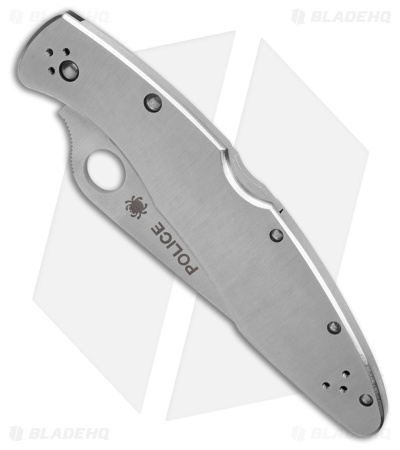 Spyderco Police Stainless Steel Folding Knife C07PS (4.125" Satin Serr)