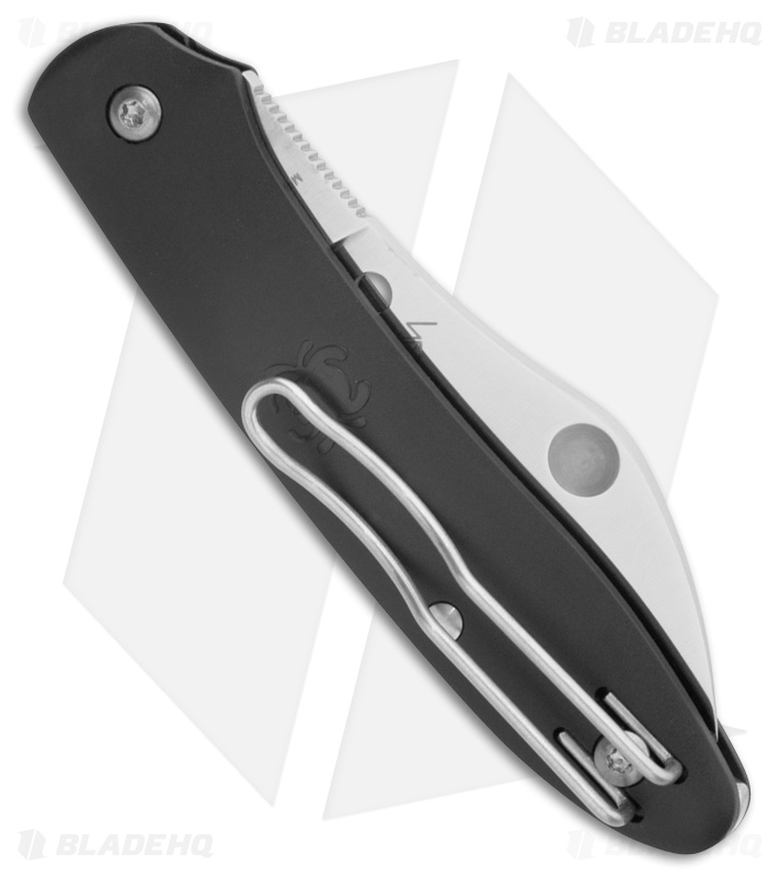 Spyderco Roadie XL Clip Joint Lock Knife Black FRN (2.7" Satin M398)