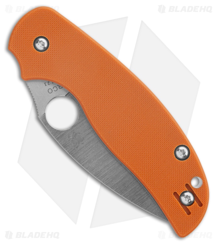 Spyderco Sage 5 CPM REX 121 Compression Lock Knife Burnt Orange G-10 (3" Satin)