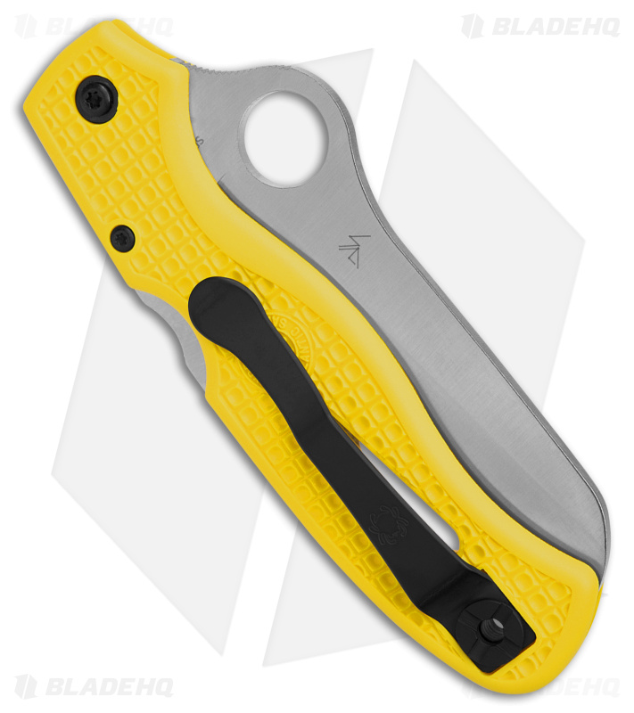 Spyderco Atlantic Salt Folding Dive Knife C89SYL Yellow FRN (3.69" Satin Serr)