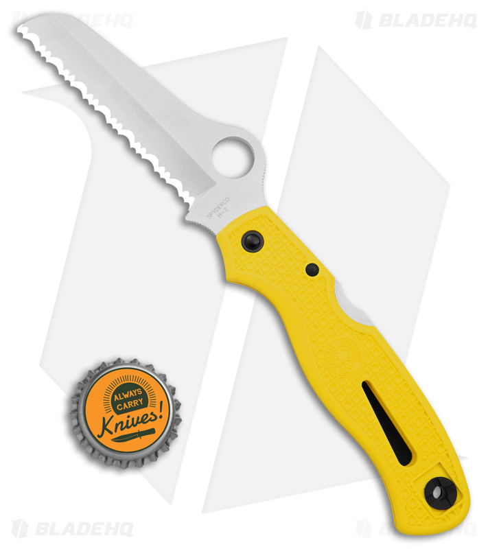 Spyderco Atlantic Salt Folding Dive Yellow FRN - Blade HQ