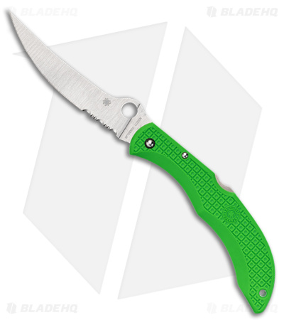 Spyderco Catcherman Sprint Run Knife Green LC200N - Blade HQ