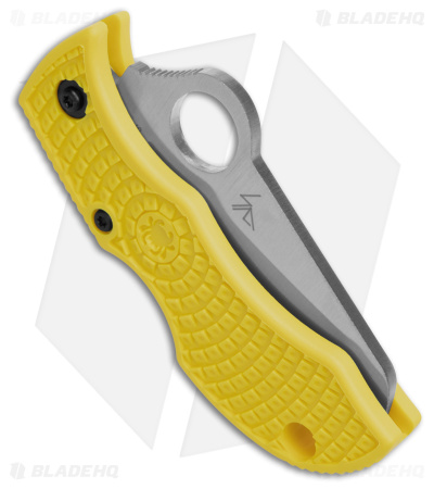Spyderco Manbug Salt H2 Lightweight Knife Yellow (1.9" Satin Full Serr) MYLS