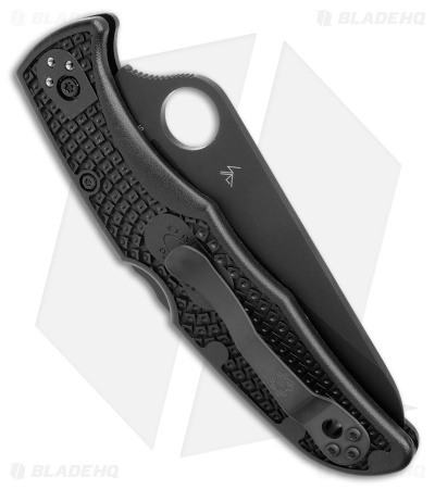 Spyderco Pacific Salt 2 Lockback Knife Black FRN (3.4" Black Serr) C91SBBK2 