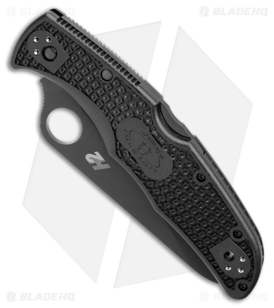 Spyderco Pacific Salt 2 Lockback Knife Black FRN (3.4" Black Serr) C91SBBK2 