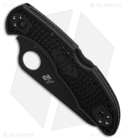 Spyderco Salt 2 H2 Lock Back Knife Black FRN (3" Black Full Serr) C88SBBK2