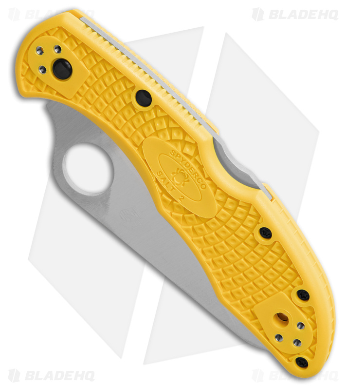 Spyderco Salt 2 Lock Back Knife Yellow FRN (3