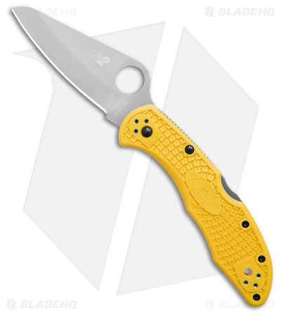 Spyderco Salt 2 Lock Back Knife Yellow FRN (3" Satin) C88PYL2