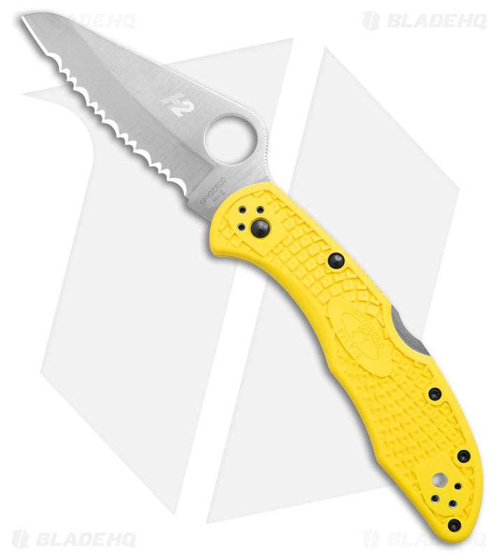 Spyderco Salt 2 Lockback Knife Yellow FRN (3